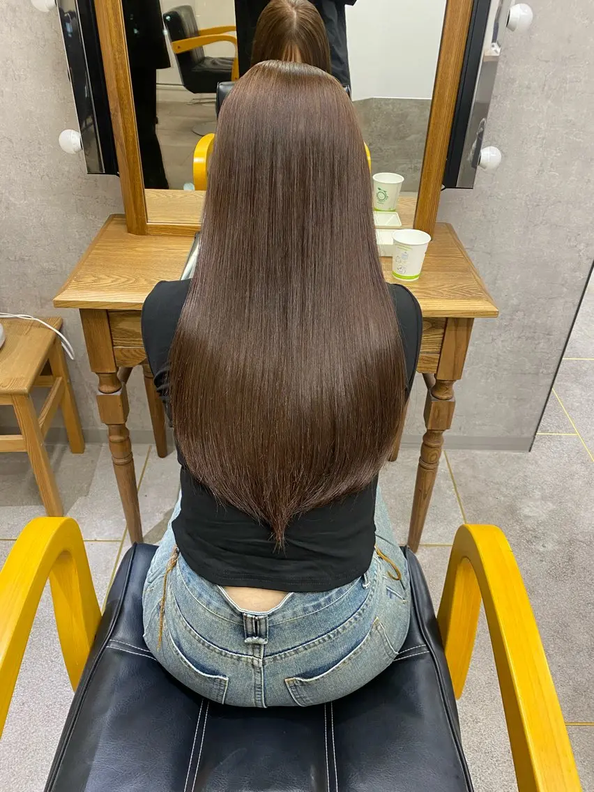乾かすだけ🌀ツヤツヤ縮毛矯正☔️✨️+2stepトリートメント🌙の写真