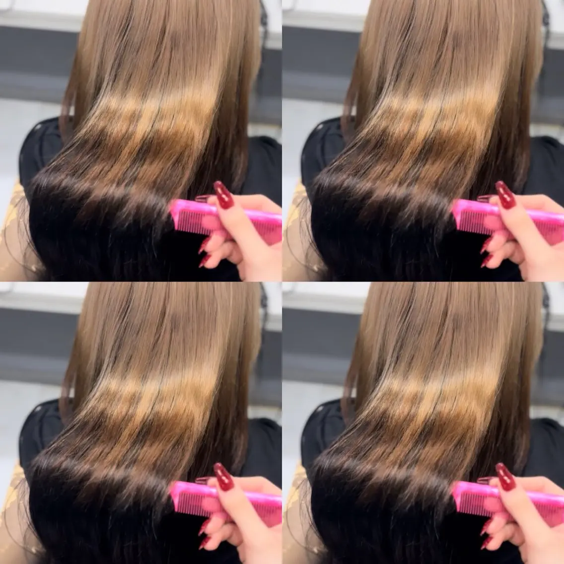 ミディアム カラー 🦋REISA🦋 エクステ×ハイトーンのヘアスタイル