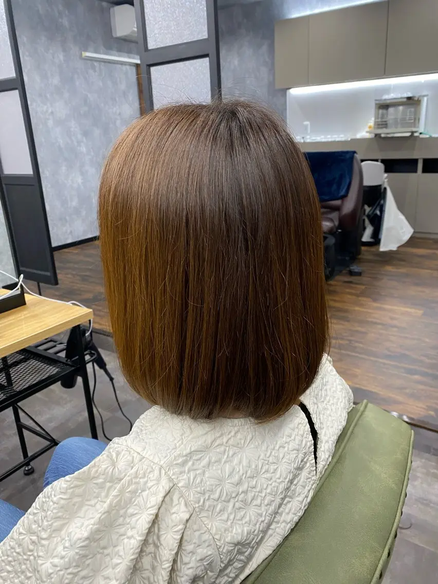 ミディアム ボブ 郷原 奈々のヘアスタイル