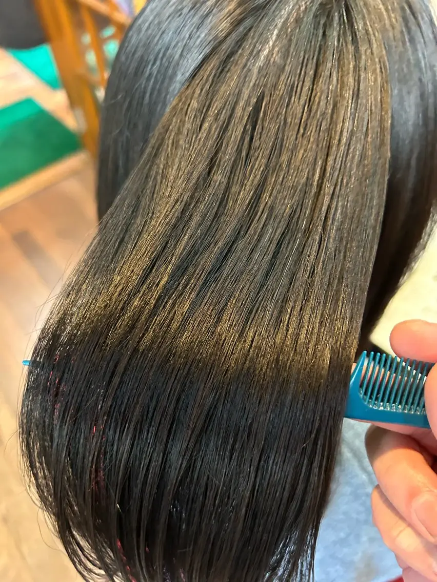 ロング パーマ 髪質改善 縮毛矯正 カット トリートメント ヘッドスパ 💎KINUJO が買える美容室のヘアスタイル