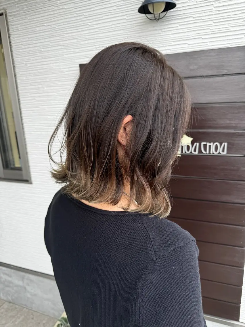 ミディアム カラー カット ヘアカラー 朝倉 海斗のヘアスタイル