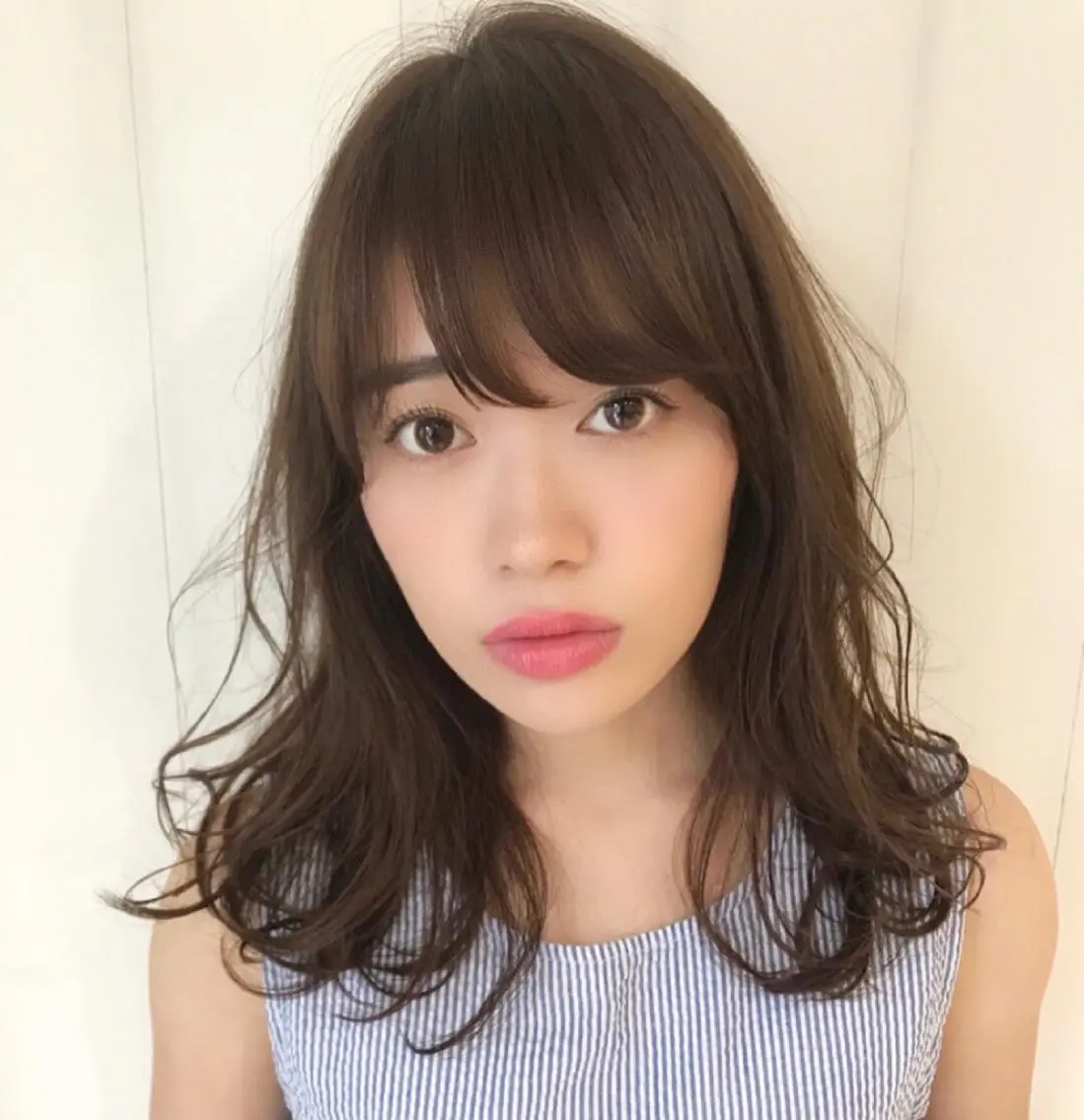 ミディアム カラー パーマ ヘアカラー トリートメント 艶カラー/似合わせ 💖Emmy💖のヘアスタイル