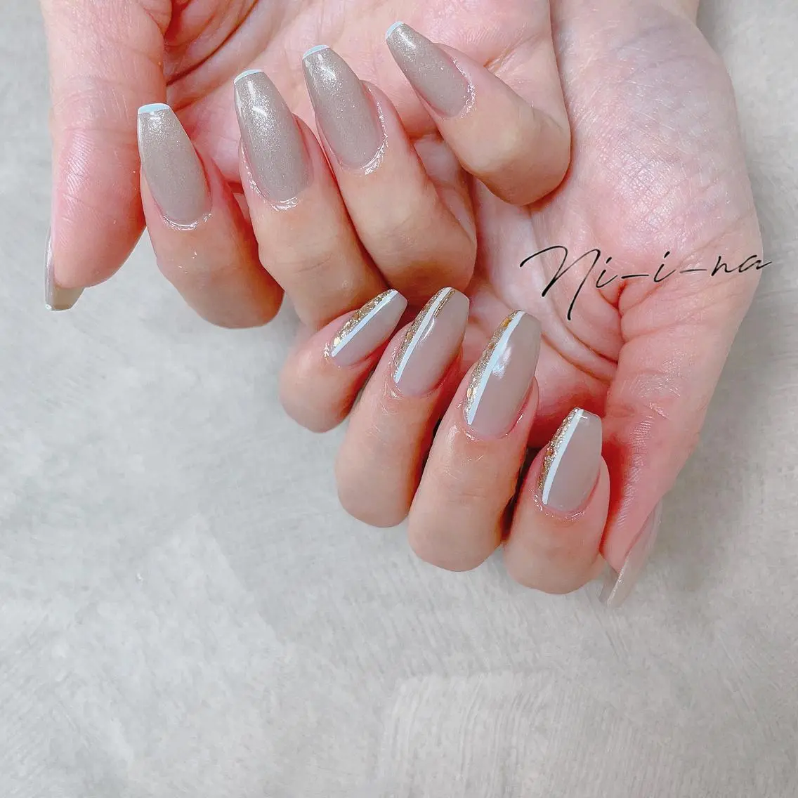 ネイル フレンチネイル nail salon Ni-i-naのネイルデザイン