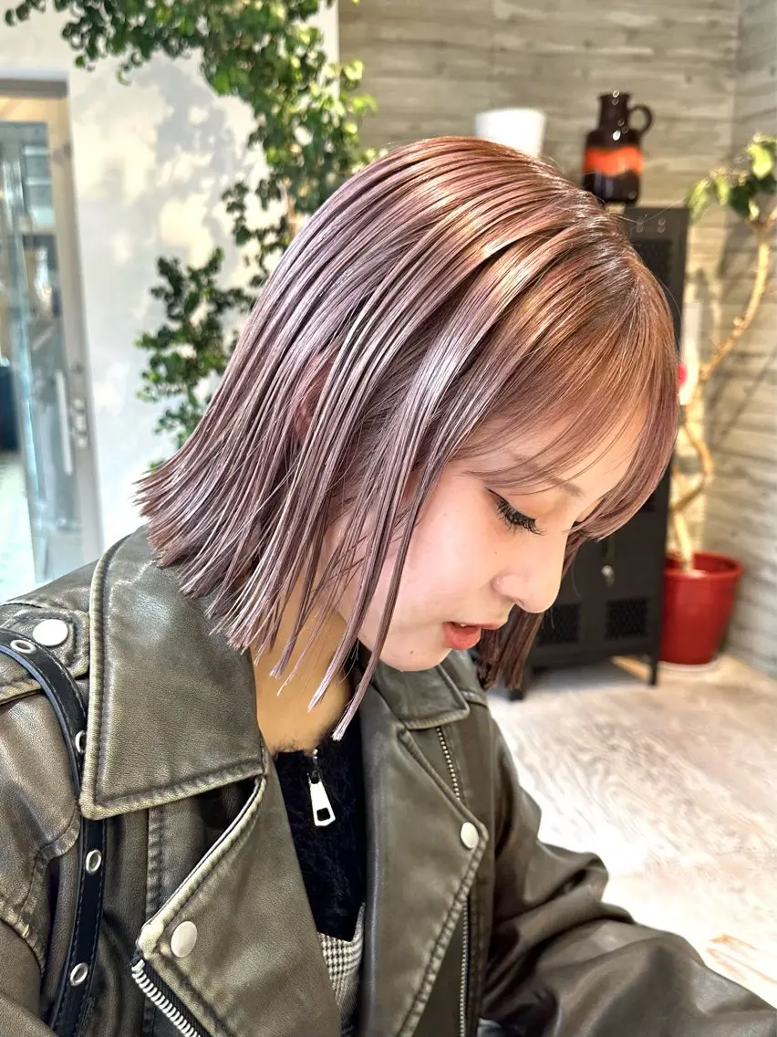 ショート カット ヘアカラー トリートメント ササキカズマ〻透明感 〻色落ち〻赤み消しのヘアスタイル