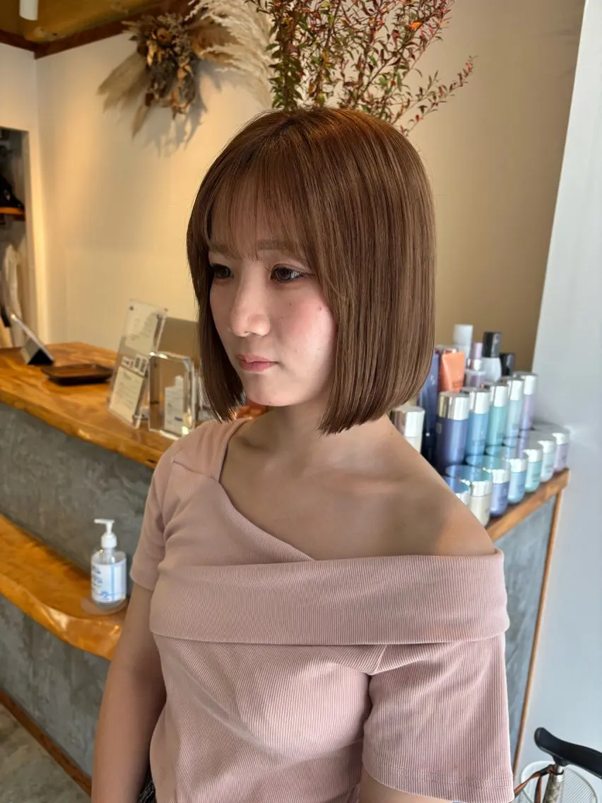 ミニモ学割U24 タッセルボブカットモデル+透明感ワンカラー✨🩵の写真