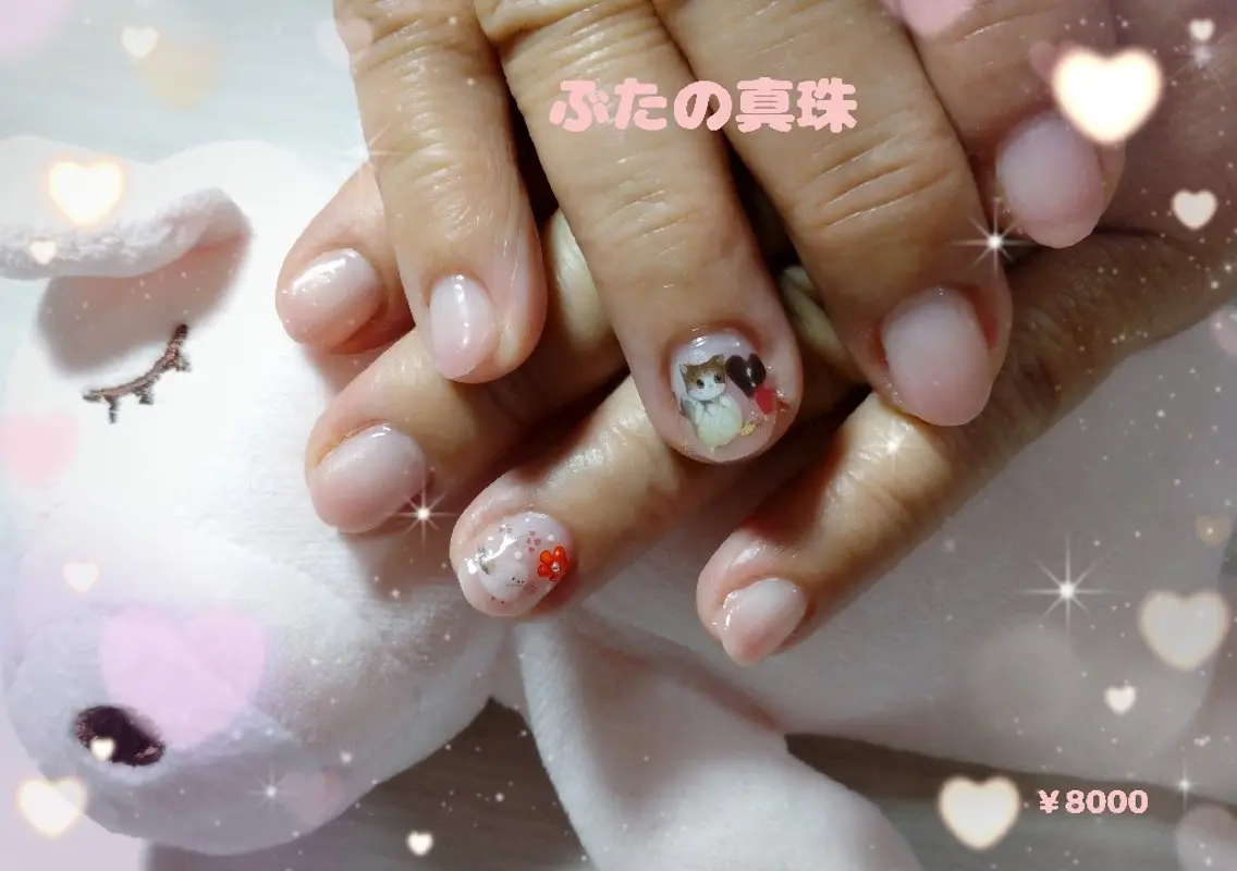 ネイル アートネイル 冬ネイル ハンドネイル 林 珠里のネイルデザイン