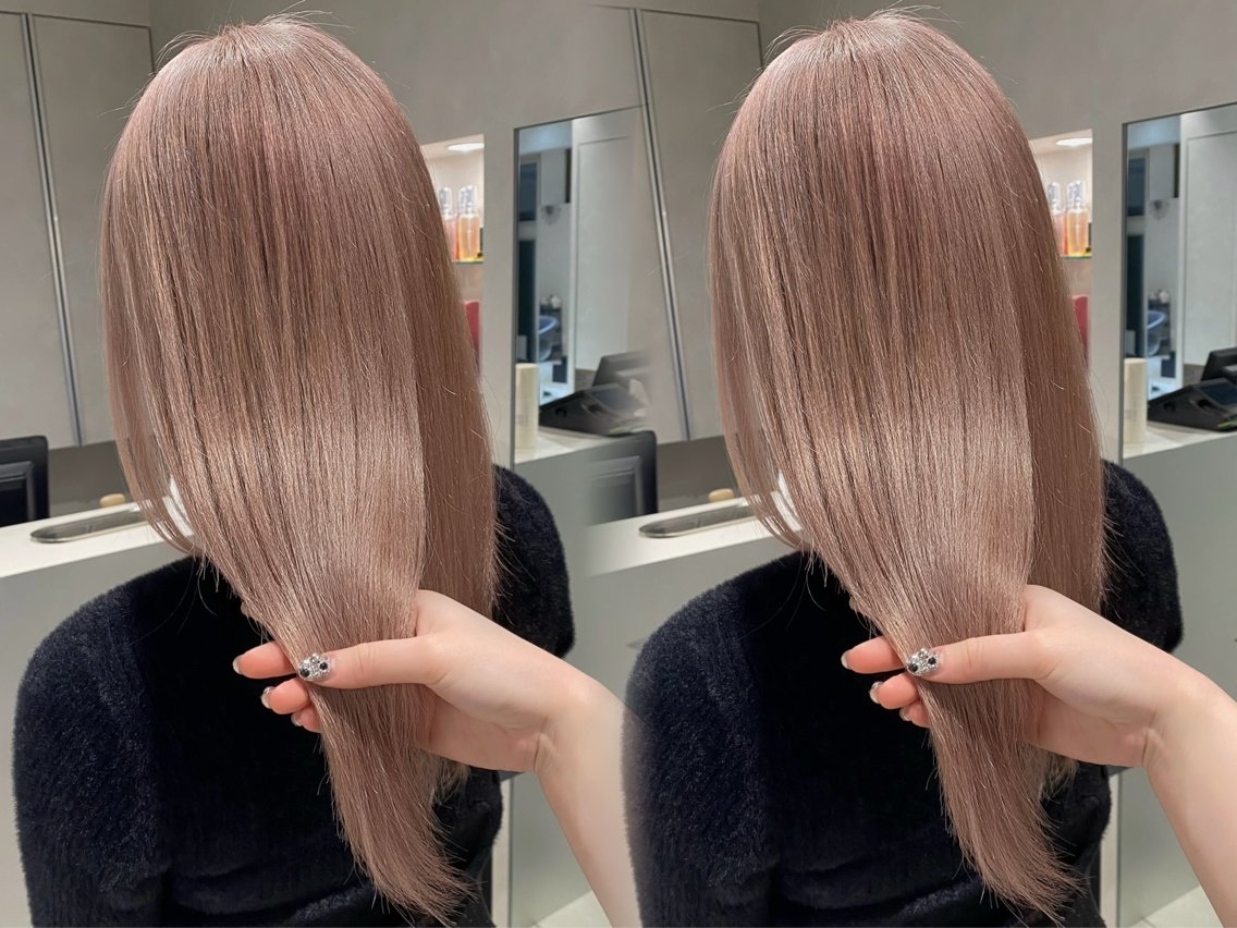 ロング ヘアカラー トリートメント ヘアセット 💎レイヤー×艶 透明感カラー│フウカのヘアスタイル