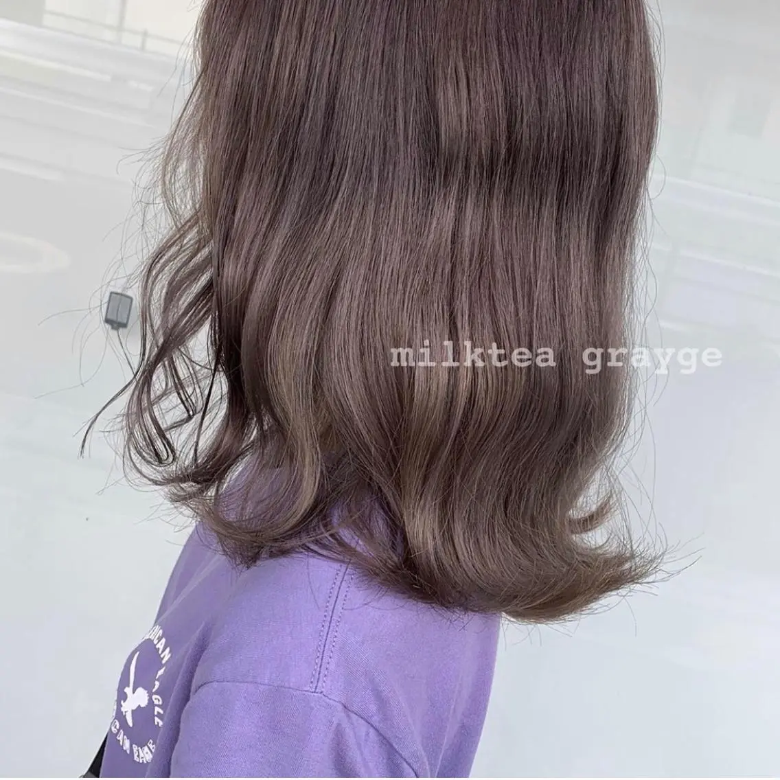ミディアム カット ヘアカラー レイヤー/艶髪カラー 森本くるみのヘアスタイル