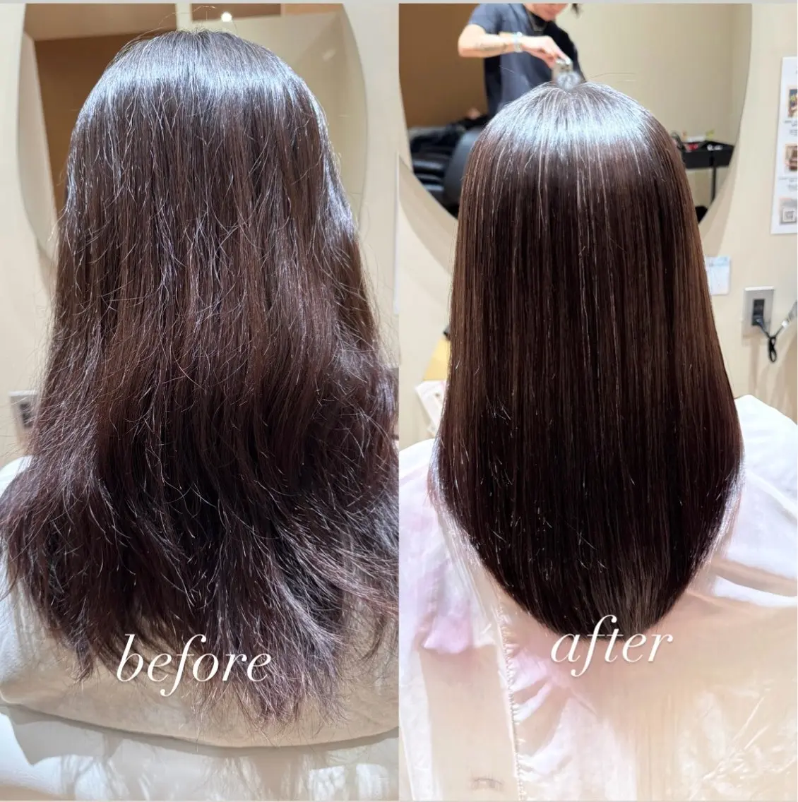 セミロング 縮毛矯正 カット 縮毛矯正 🥇美髪特化🥇 店長✨ミヨカワのヘアスタイル