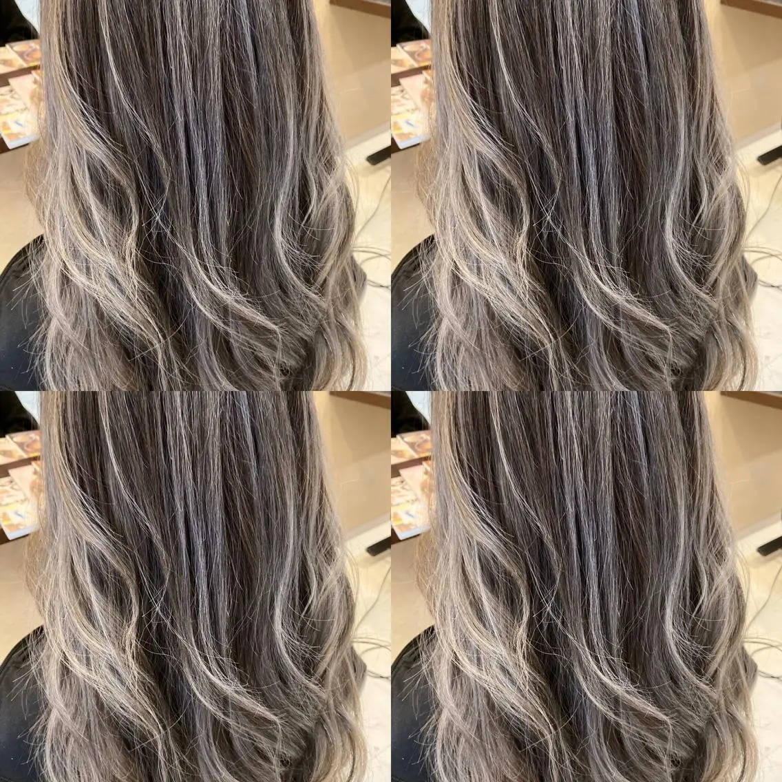 セミロング カラー バレイヤージュ レイヤーカット ヘアカラー トリートメント 浅川 実行のヘアスタイル