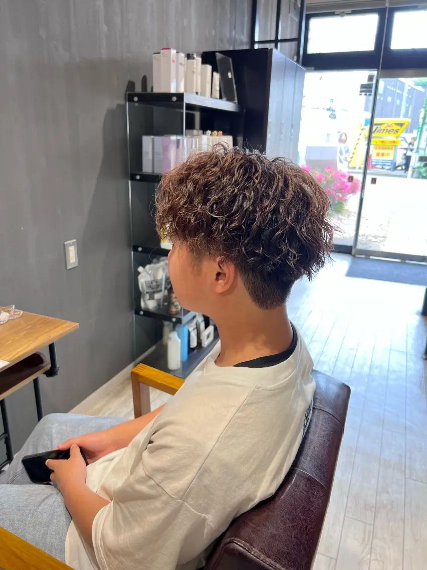 パーマ メンズ メンズパーマ ツイストスパイラルパーマ スパイラルパーマ カット パーマ 郡山メンズ特化 KIZUNAのヘアスタイル