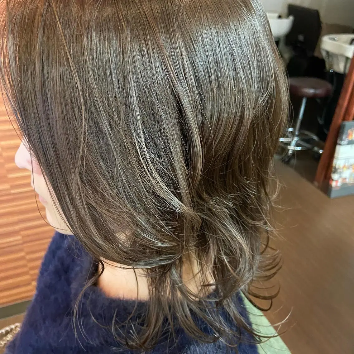 ミディアム カラー ハイライトカラー ハイライト 💜推しインナー カラー/菊池柊真💜のヘアスタイル