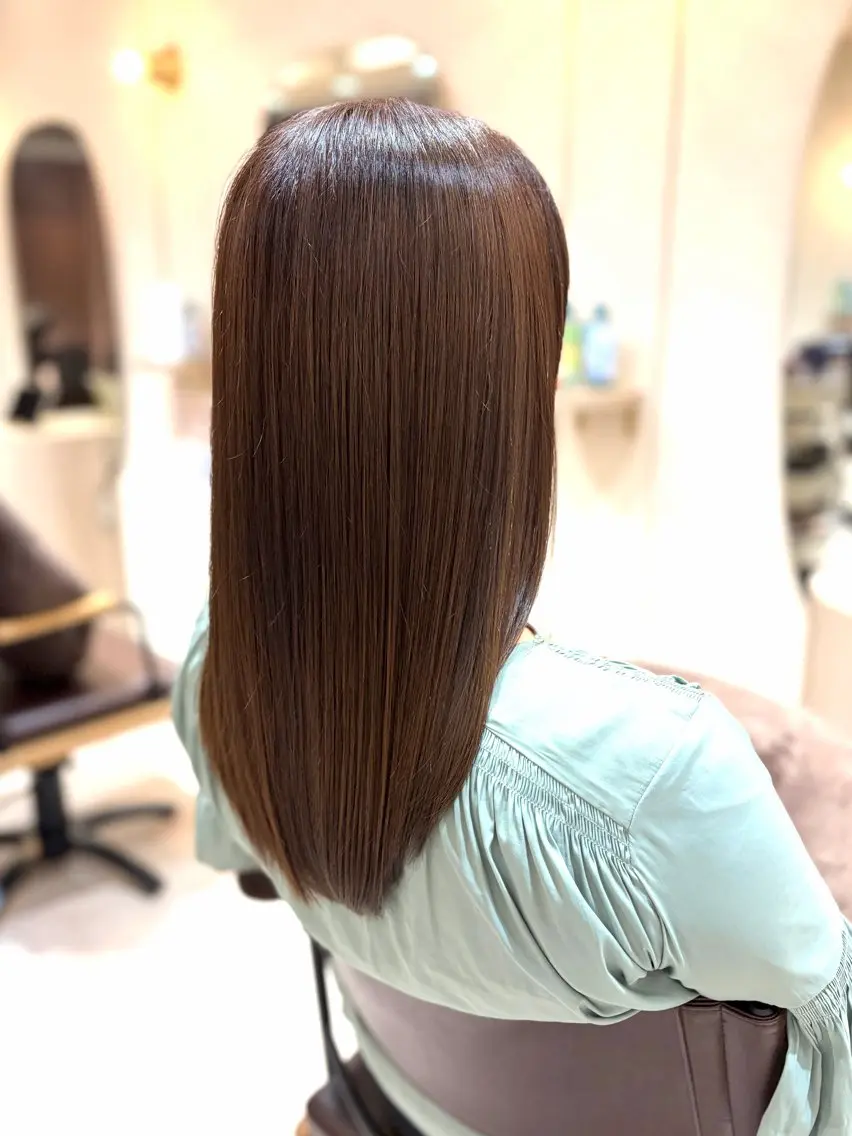 ロング カラー 菅原 渚のヘアスタイル
