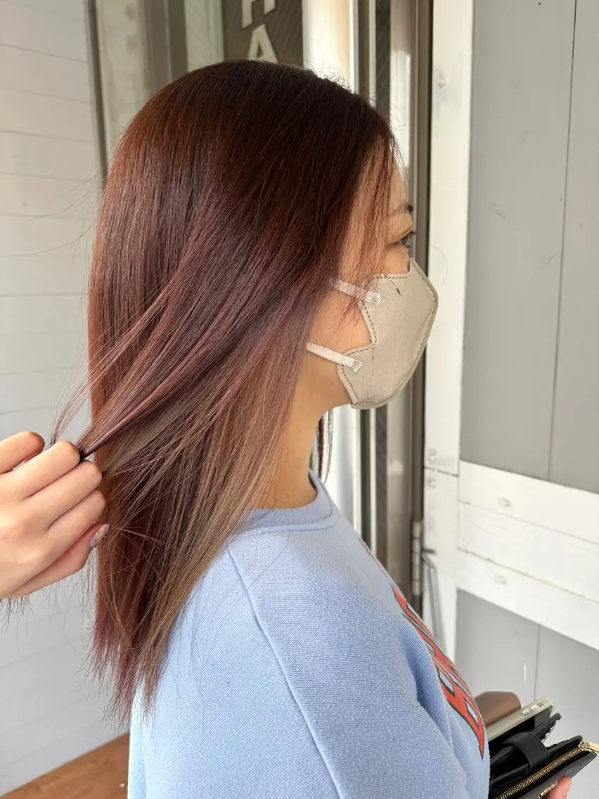 ミディアム ヘアカラー トリートメント miloc MOMOKAのヘアスタイル