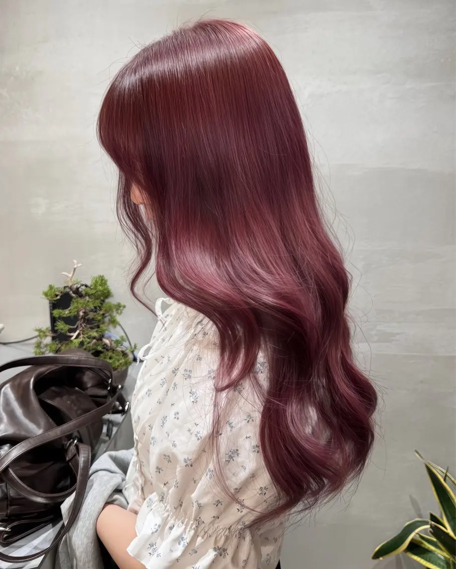 ロング カラー ラベンダーカラー ピンクカラー ピンクラベンダー デート ハロウィン ヘアカラー トリートメント Anna / TWINのヘアスタイル