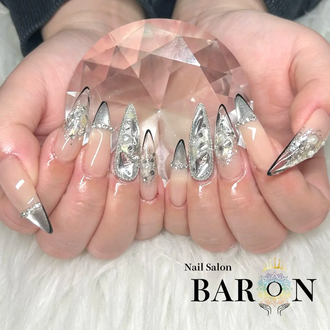 ネイル クリアネイル ♛︎BARON♛︎ SUMIRE.のネイルデザイン