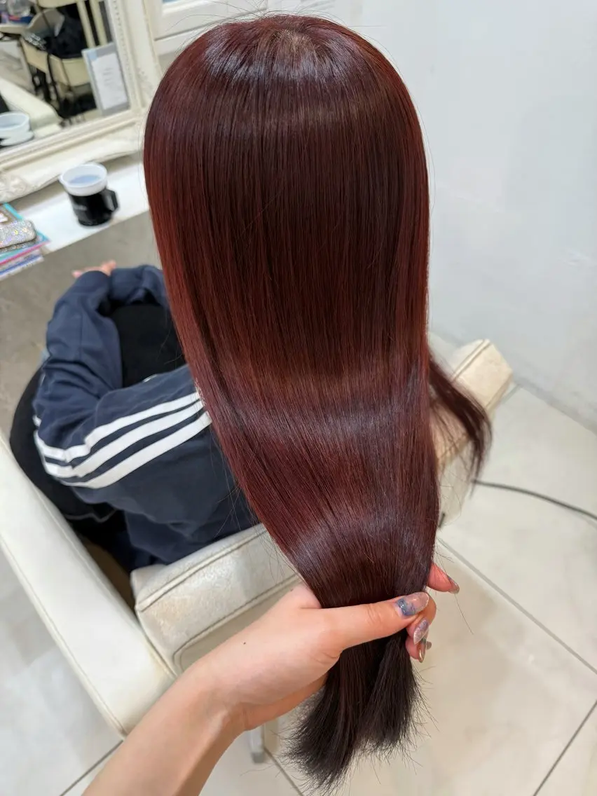 セミロング カラー ブリーチ ブラウンカラー ダブルカラー ブリーチなしカラー レッドカラー ヘアカラー トリートメント ヘアセット 透明感カラー🫧ヘア セット🫧松本菜月の眉毛・アイブロウイメージ