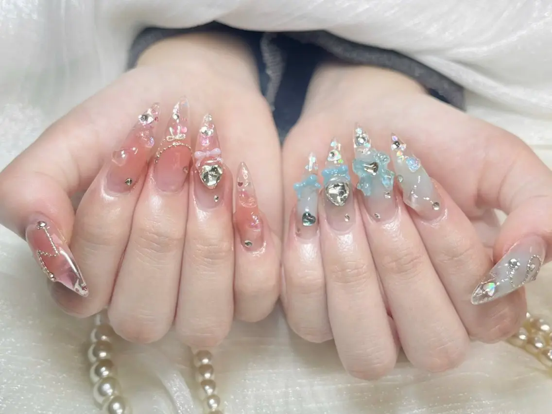 ネイル 長さ出し フットネイル ジェルネイル 韓国ネイル マグネットネイル YMT. NailStudioのネイルデザイン