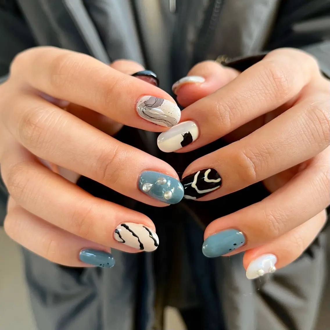 ネイル グリーン 持ち込み ハンドネイル vegh. nail/阿波座のネイルデザイン
