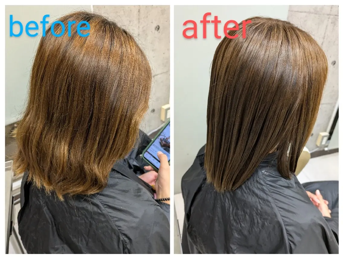 ミディアム 小林 凜のヘアスタイル