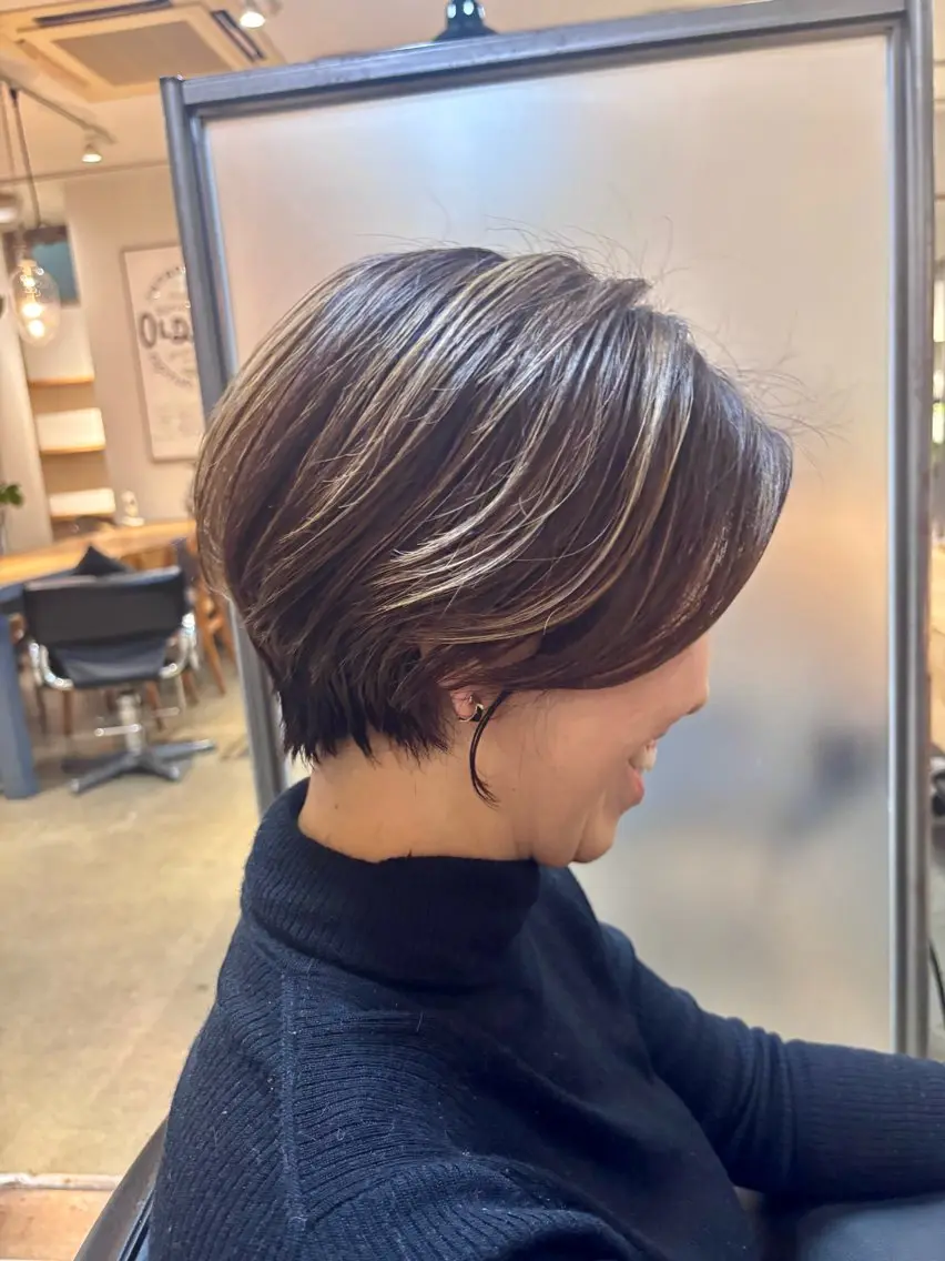 ショート カラー パーマ ヘアアレンジ メンズ カット ヘアカラー トリートメント ✨髪質改善/透明感✨ 西野　陽のヘアスタイル