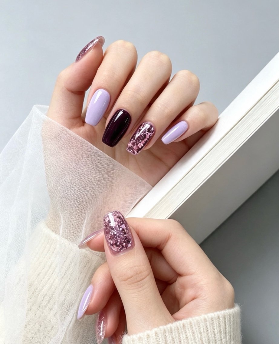 ネイル フレンチネイル ラメ(グリッター) ラメグラデーション マグネットネイル 持ち込み Unicorn Nail原宿表参道のネイルデザイン