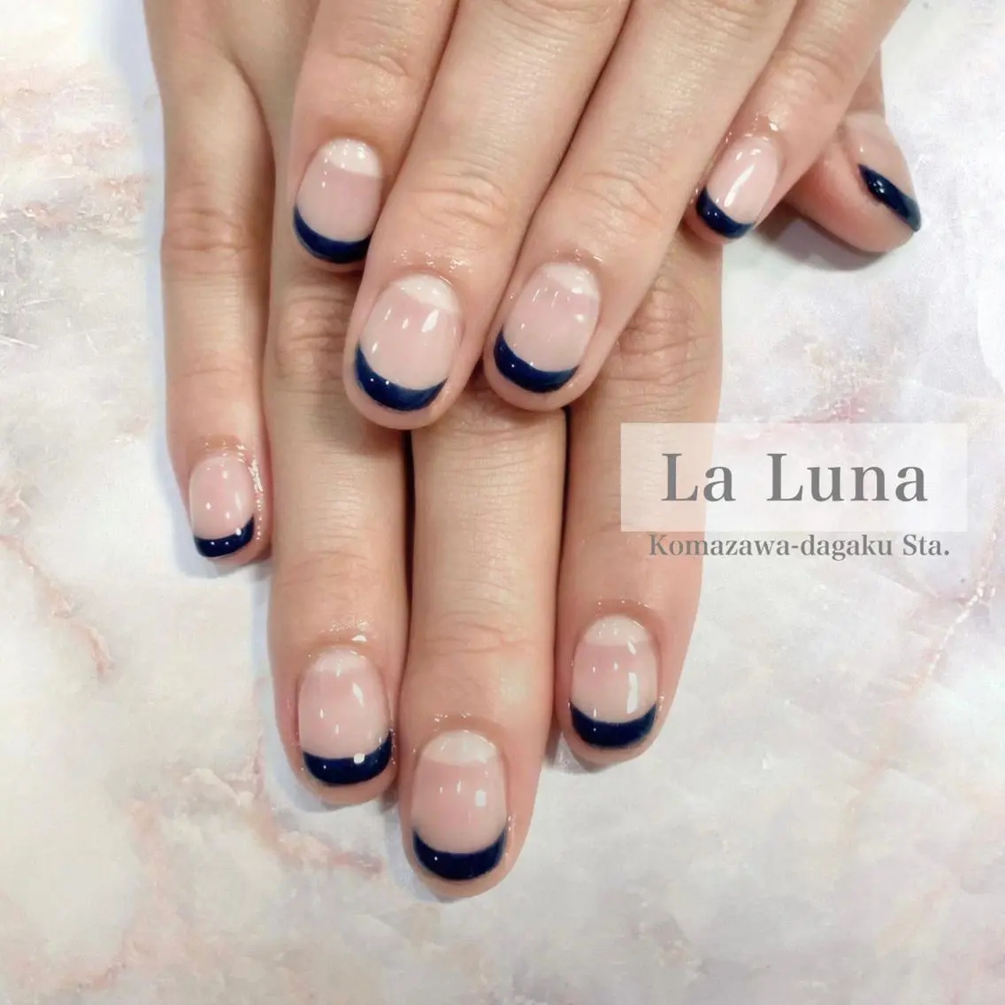 ネイル クリアネイル フレンチネイル LaLuna🌙 Natsukiのネイルデザイン