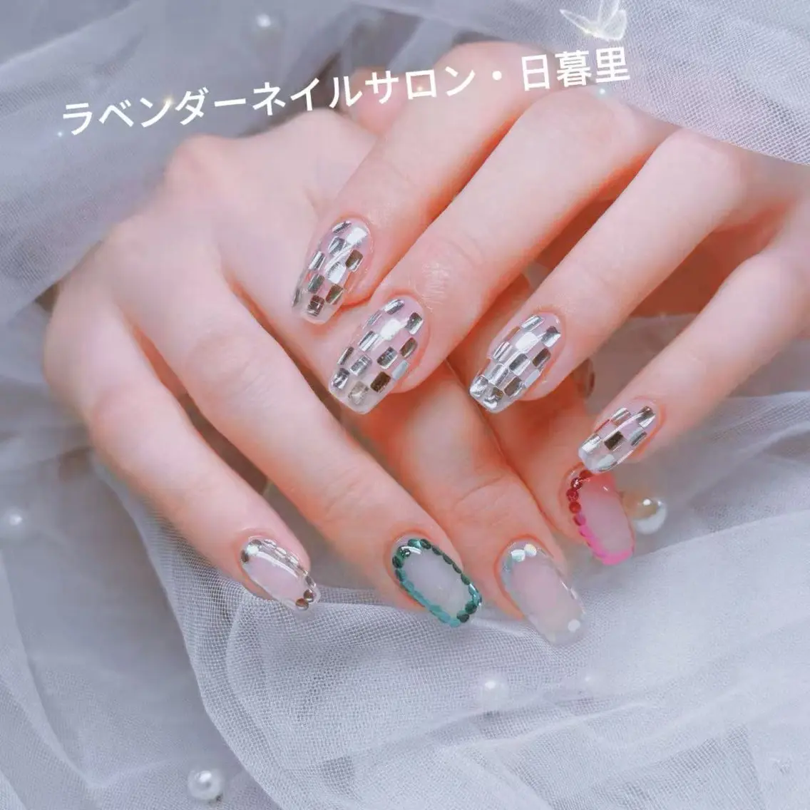 ネイル ハンドネイル ラベンダー💖日暮里 ルル💖ネイルのネイルデザイン