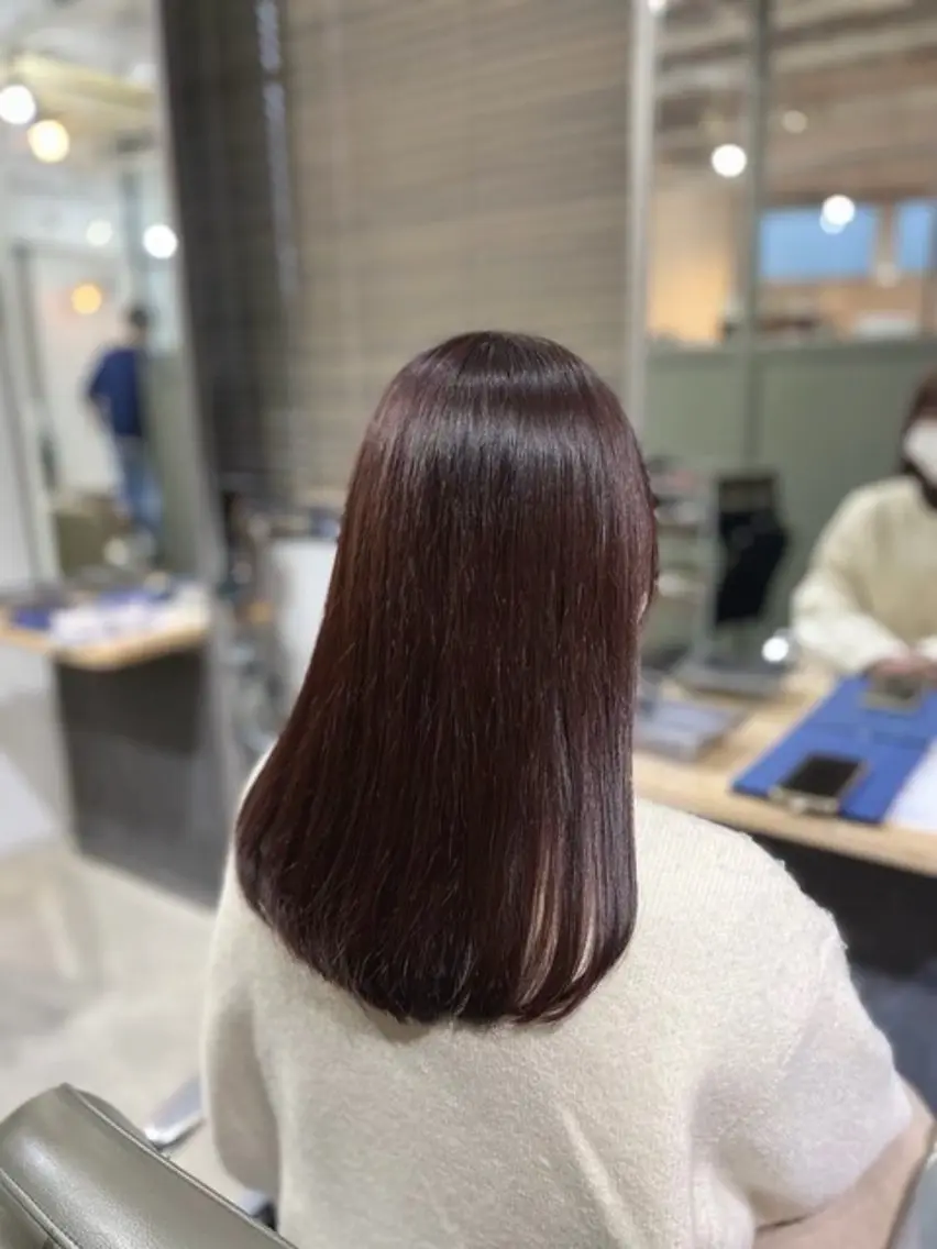 セミロング カラー カラーモデル募集中/ 暖色カラー/髪質改善のヘアスタイル