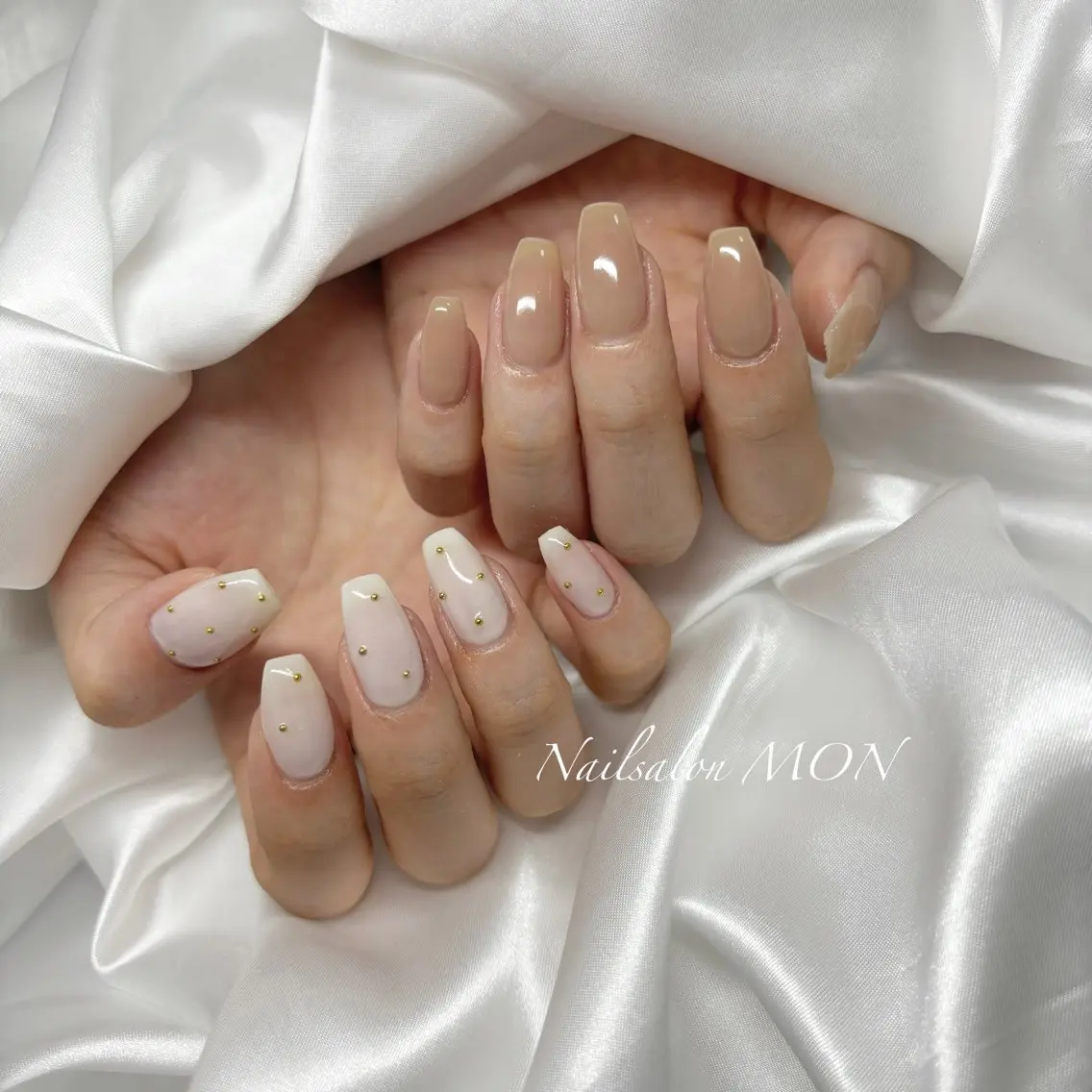 ネイル ストーンネイル ハンドネイル Nailsalon MONのネイルデザイン