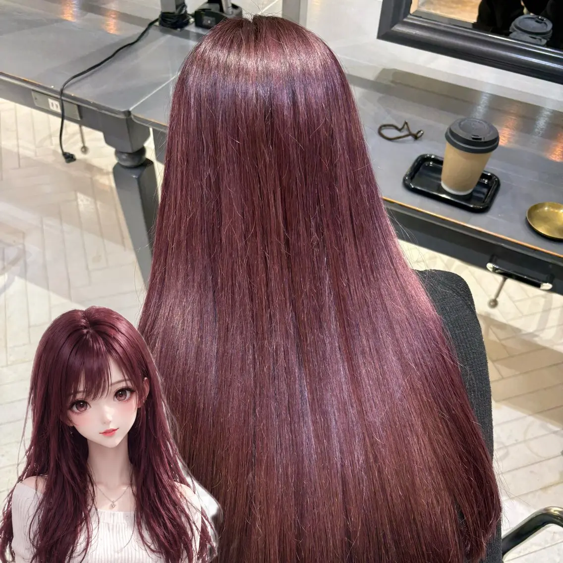 ロング カラー ベージュカラー ブリーチ 透明感カラー ピンクカラー ピンクベージュ 💛しおん💛 モデル募集のヘアスタイル