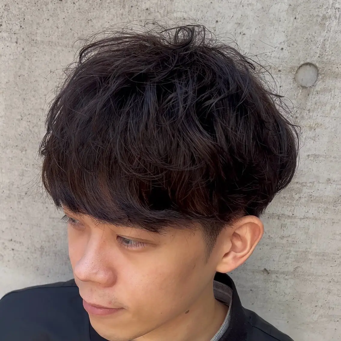 ショート パーマ メンズ センターパート マッシュ メンズパーマ カット パーマ 谷口 友耶メンズカットのヘアスタイル