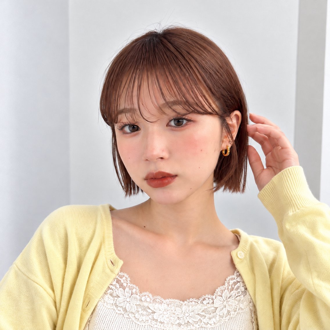 ショート カラー ブラウンカラー ボブ カット ヘアカラー トリートメント お悩み改善/銀座/ ボブ/🌸ゆうき🌸のヘアスタイル