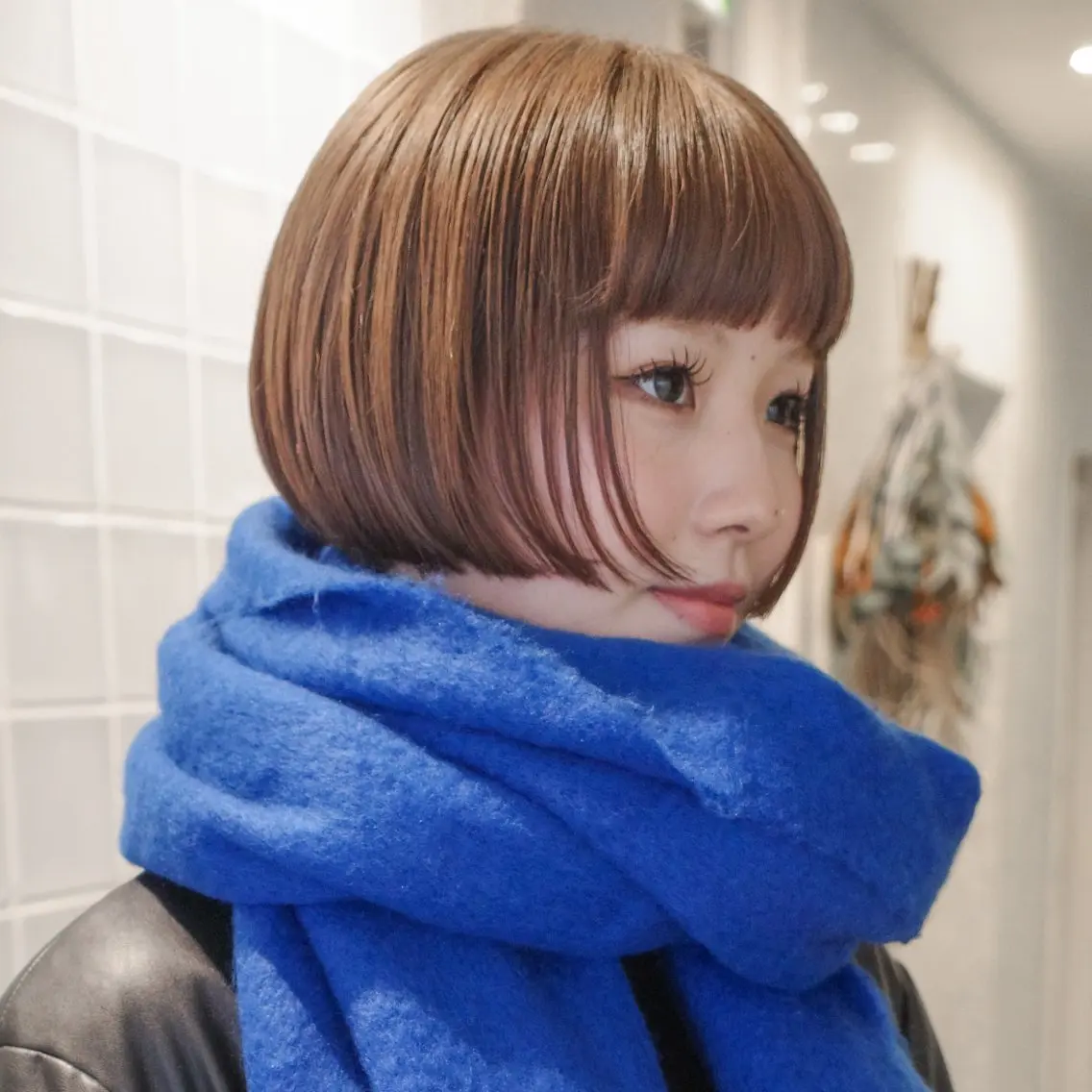 ショート カラー 透明感カラー カット ヘアカラー トリートメント ボブ特化美容師/ ボブパーマ/ミツイのヘアスタイル