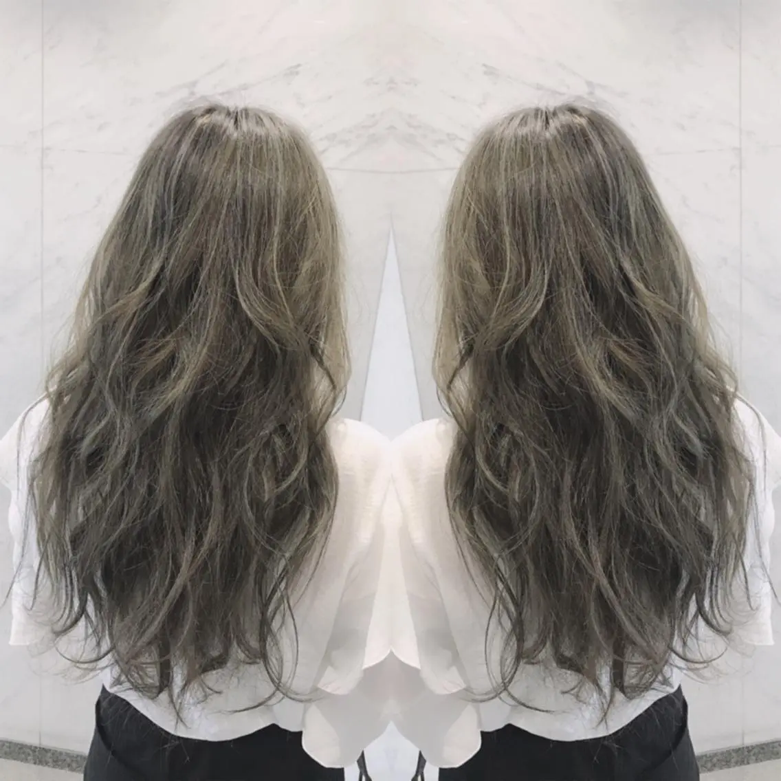 ロング ヘアカラー 重政 和樹のヘアスタイル