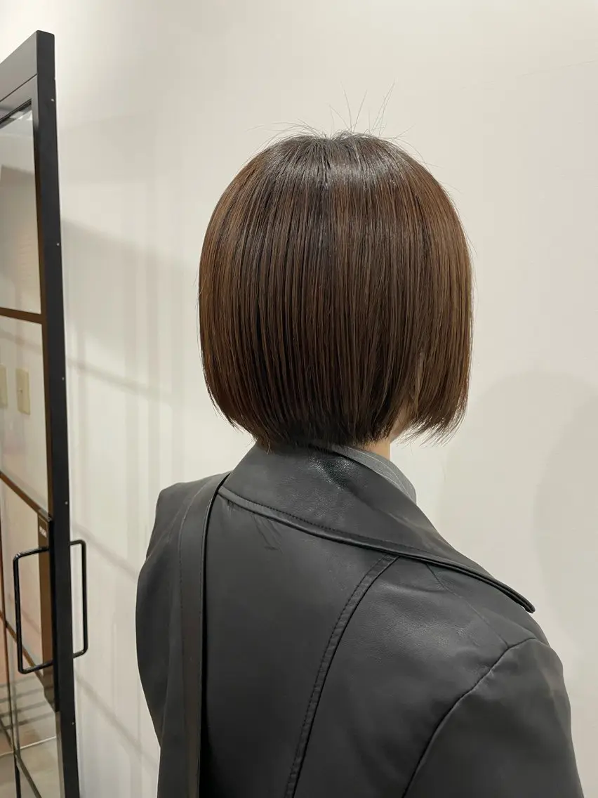 ショート カット 縮毛矯正 トリートメント ニシザカ マナのヘアスタイル