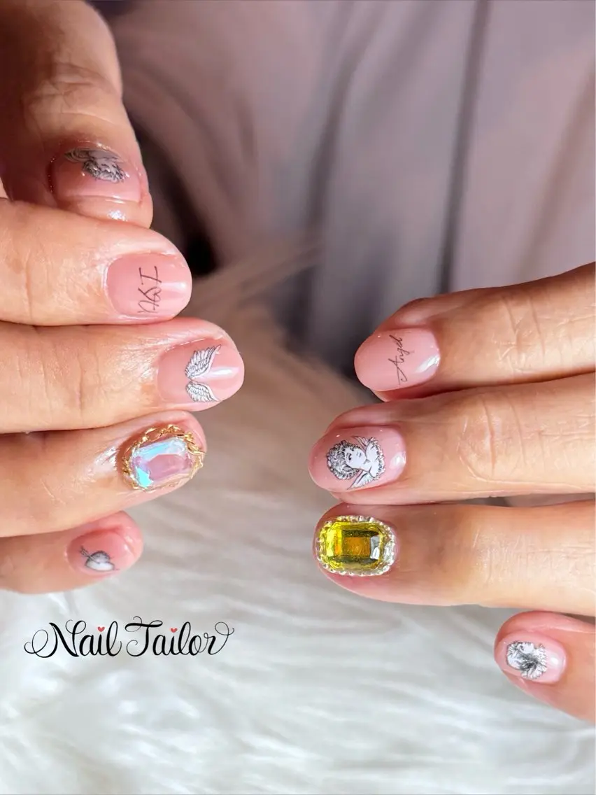 ネイル キラキラネイル ショートネイル ハンドネイル NailTailor ネイルテイラーのネイルデザイン