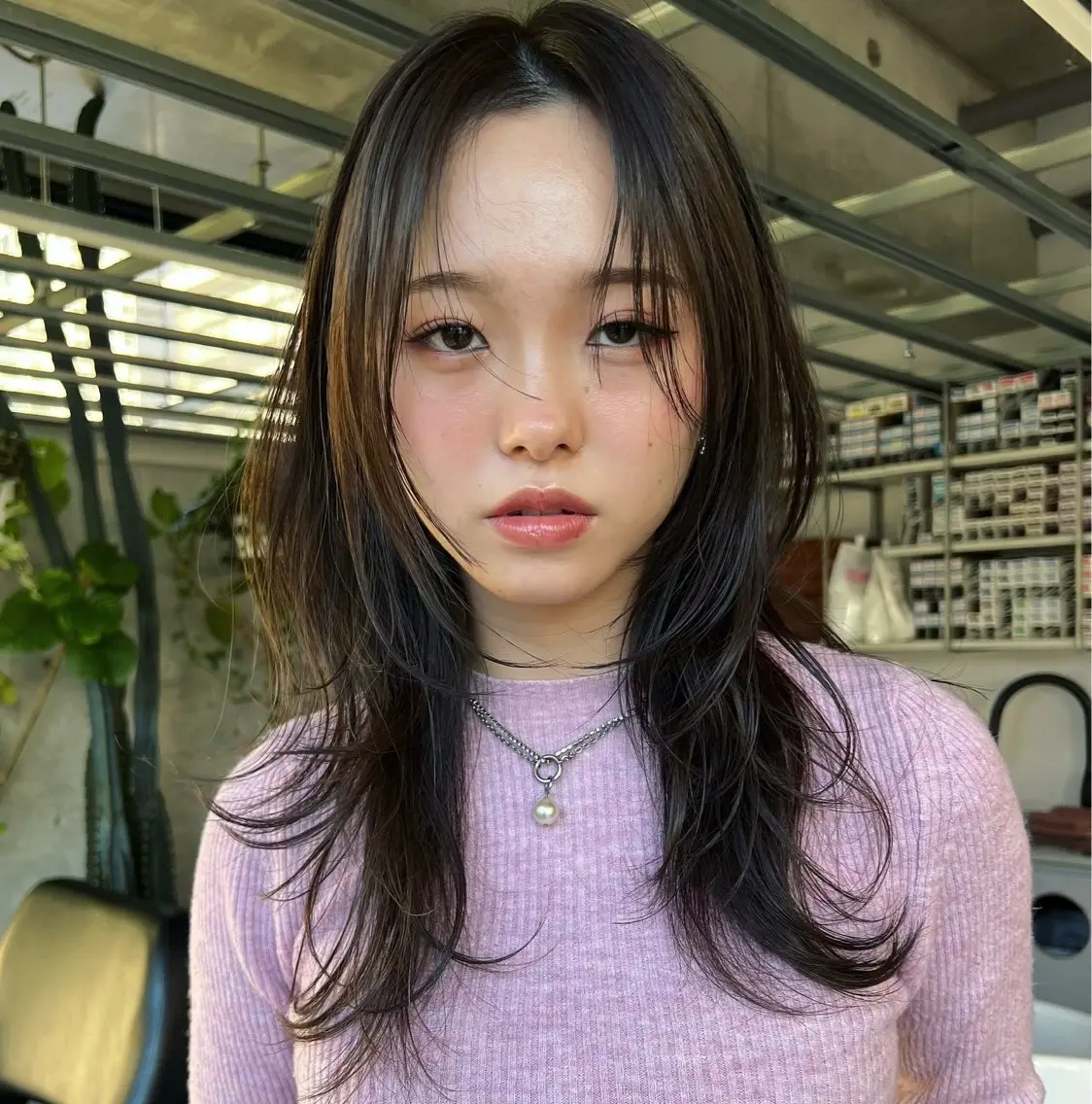 セミロング カラー カット ヘアカラー ハッシュカット カシマハヤトのヘアスタイル