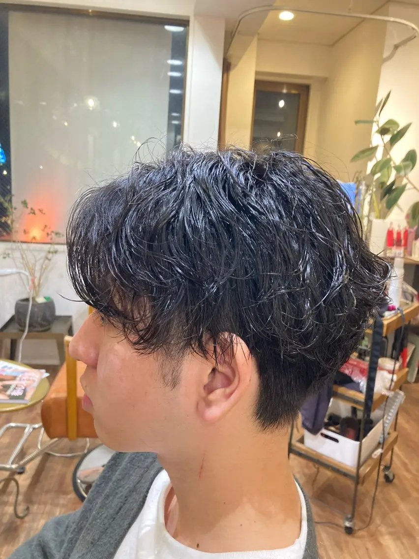 【メンズ限定/期間限定価格】カット➕シャドウパーマ(質感調整、強弱調整OK◎)の写真