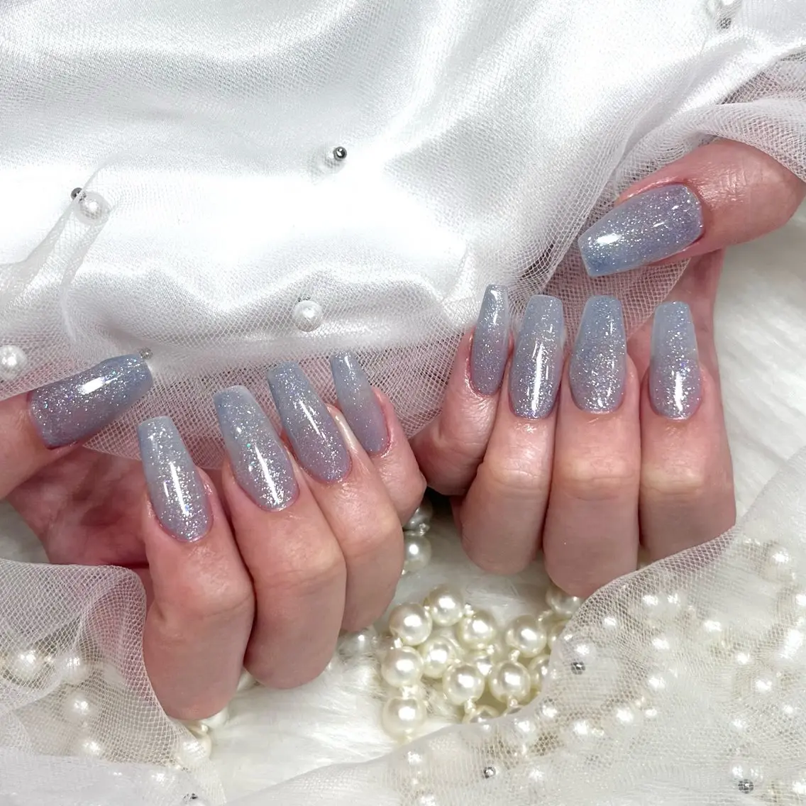 ネイル ラメ(グリッター) ワンカラーネイル Zir nail🪽 Otohaのネイルデザイン