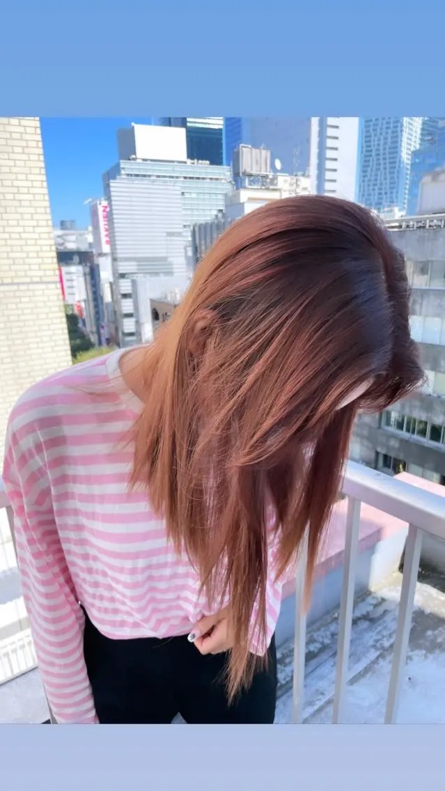 ミディアム カラー ヘアアレンジ ヘアカラー トリートメント 髪質改善/縮毛矯正 RYOのヘアスタイル