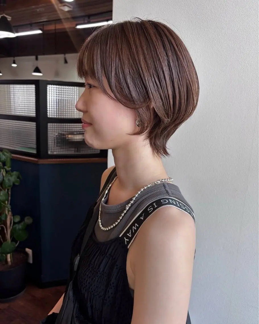 ショート くびれヘア ショートヘア peige 西村ひなりのヘアスタイル