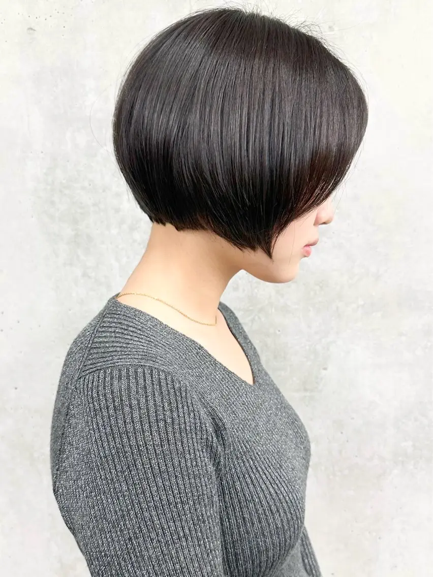 ショート カット ヘッドスパ ボブ/ゆるふわ ボブパーマ/とういのヘアスタイル
