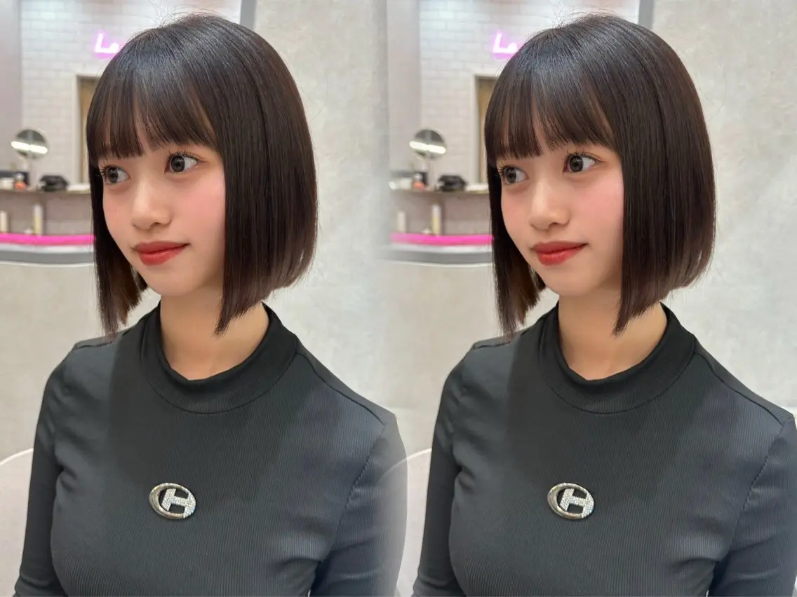 ミディアム karin ボブハイトーンのヘアスタイル