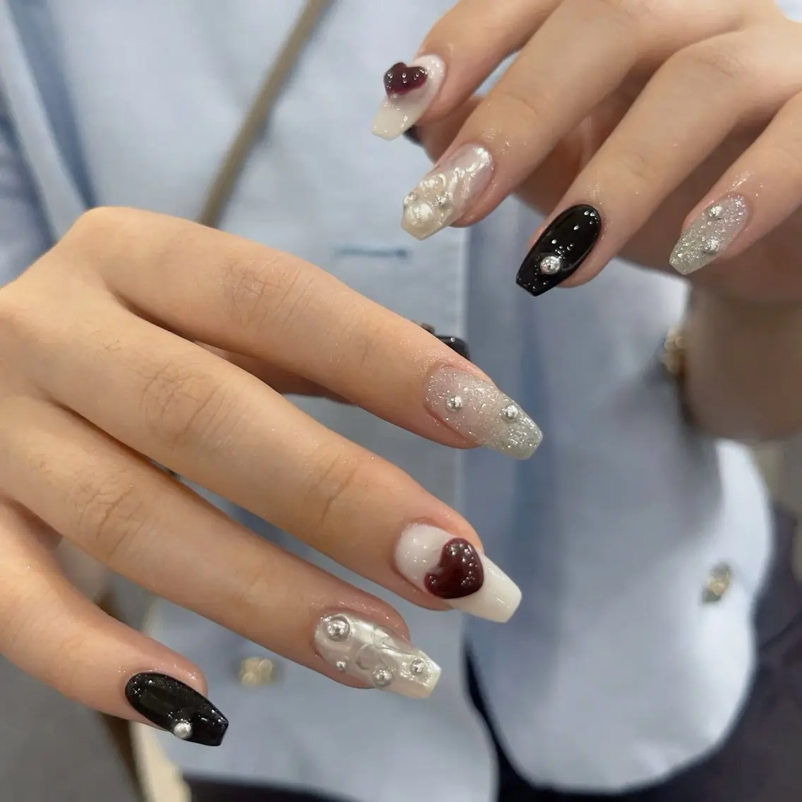 ネイル アートネイル 長さ出し フレンチネイル ジェルネイル グラデーション ハンドネイル NAILS BAR SHINJUKUのネイルデザイン