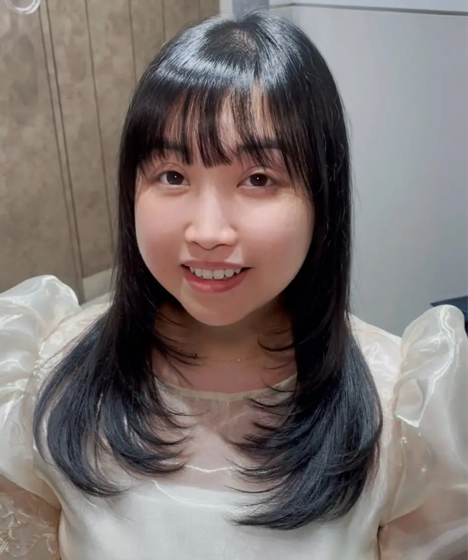 セミロング レイヤーカット 海外ヘア🇺🇸✨ 恵比寿　MIYUKIのヘアスタイル