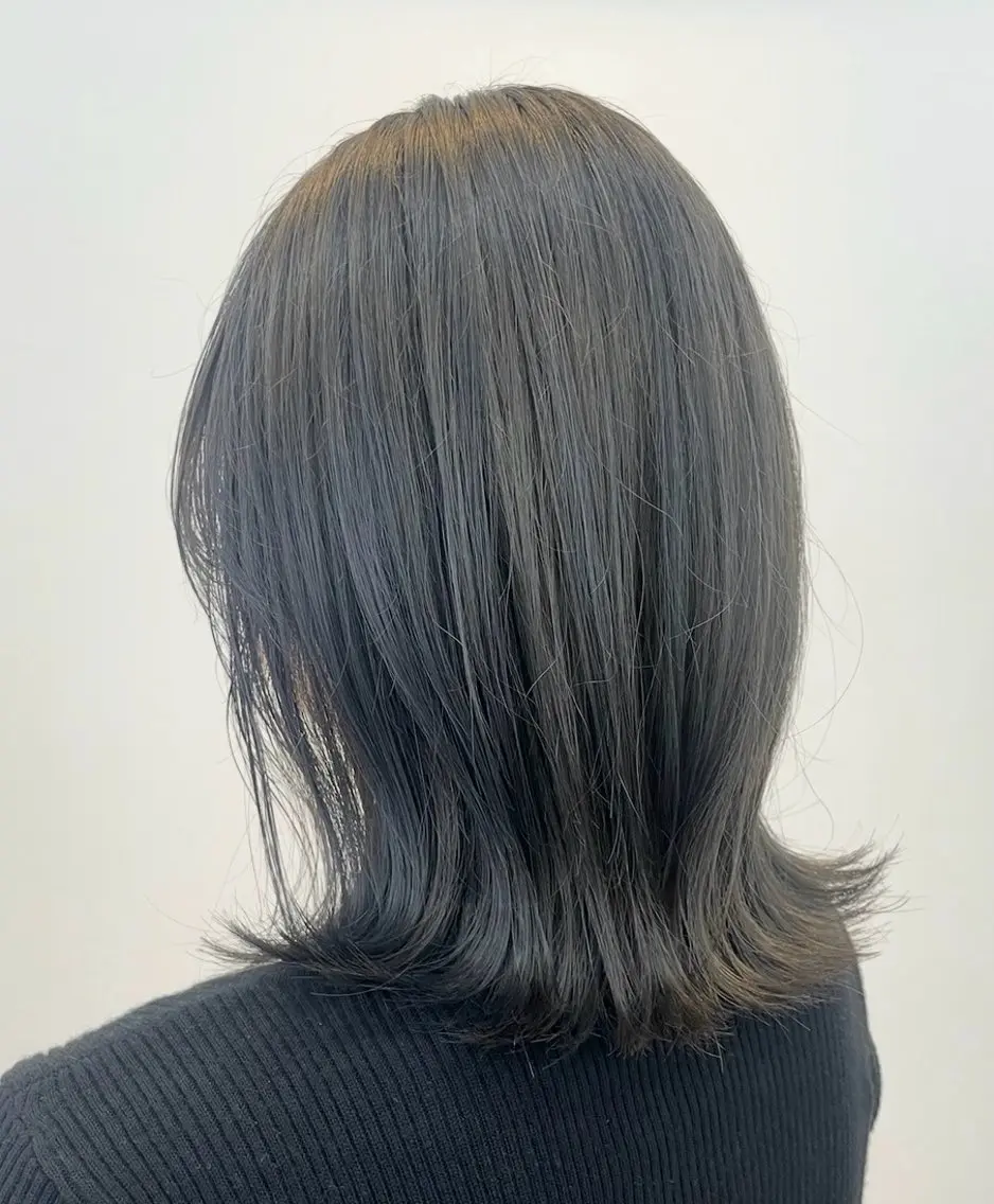 ミディアム カット ヘアカラー ショート×髪質改善 西梅田Kaiのヘアスタイル