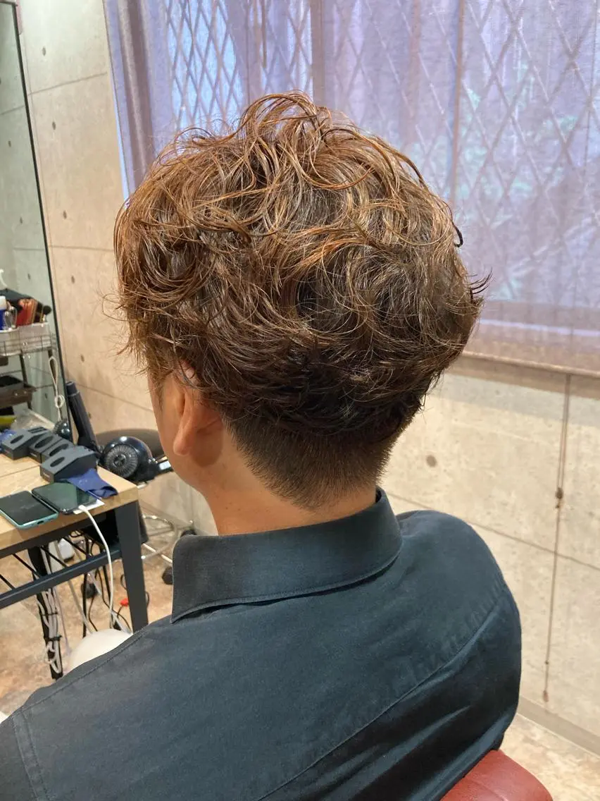Men's限定 カット+パーマ+炭酸泉の写真