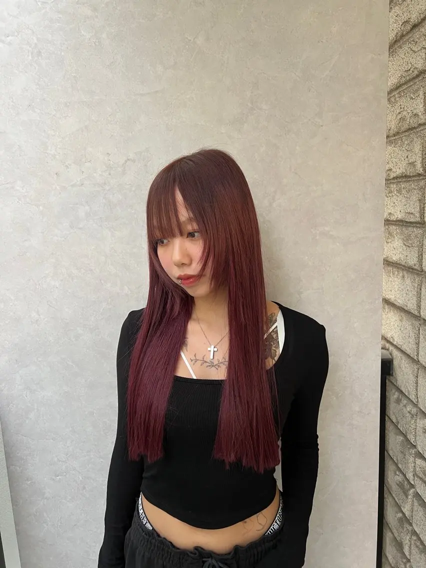 ロング シールエクステ エクステ カット エクステ 羽エクステ/ブリーチ 🎱KENJI🎱のヘアスタイル