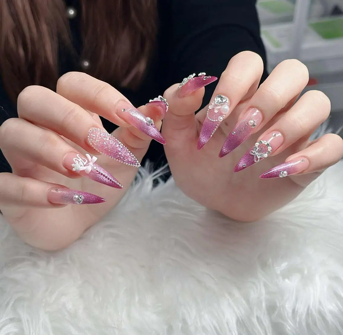 ネイル フレンチネイル ジェルネイル ハロウィン 韓国ネイル マグネットネイル ハンドネイル H.baby Nail Salonのネイルデザイン